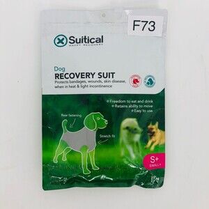 Suitical Happy Recovery Pink Camouflage Stretch Fit Dog Recovery Suit Small+